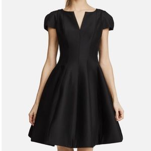 HALSTON HERITAGE Dress- Short Sleeve Notched Neck Tulip Skirt Size 8